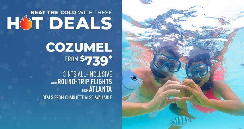 Atlanta or Charlotte to Cozumel Deals