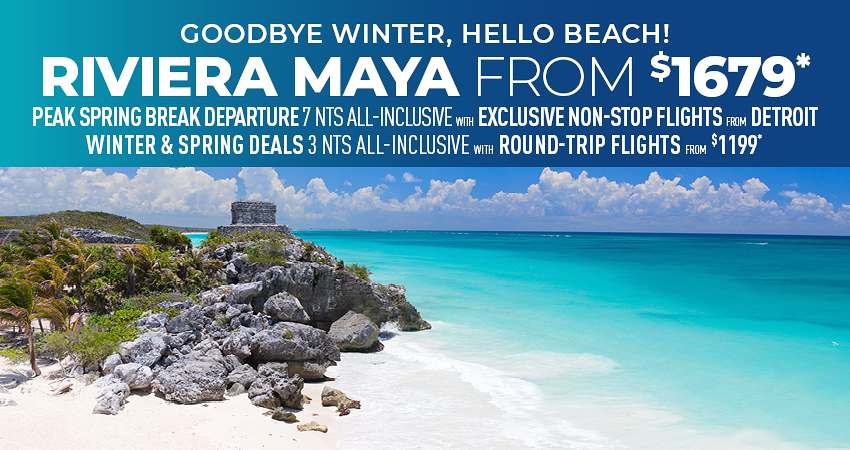 Detroit to Riviera Maya Deals