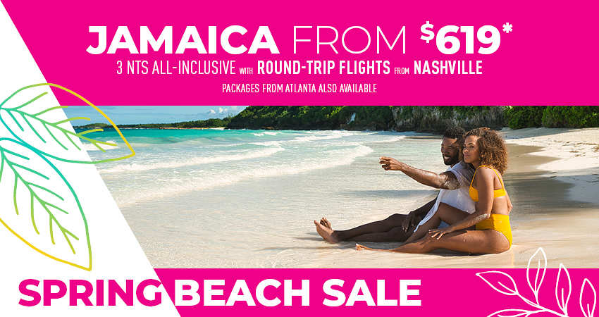 Atlanta or Nashville to Jamaica Deals
