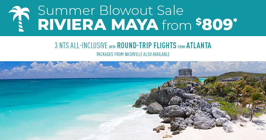 Atlanta or Nashville to Riviera Maya Deals