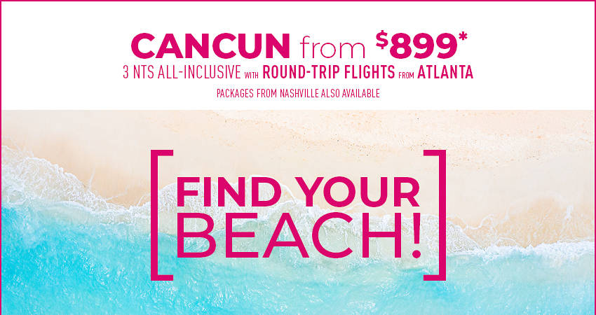 Atlanta or Charlotte to Cancun Deals