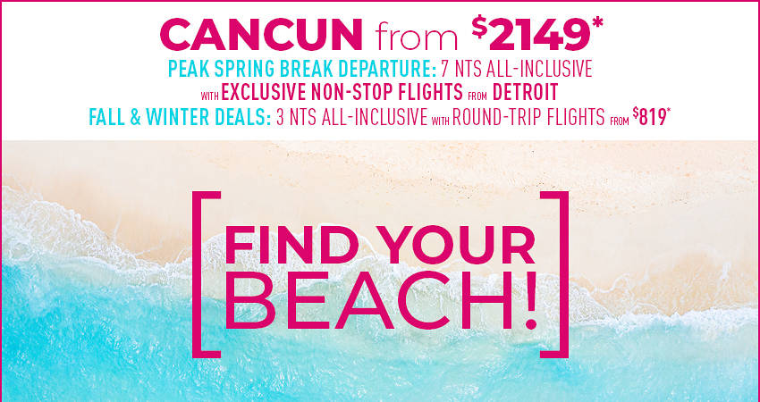 Detroit to Cancun Deals
