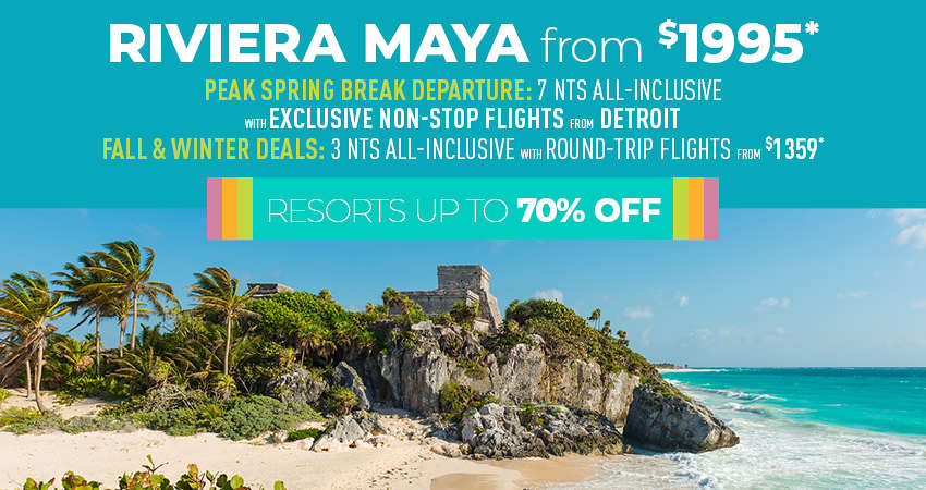 Detroit to Riviera Maya Deals