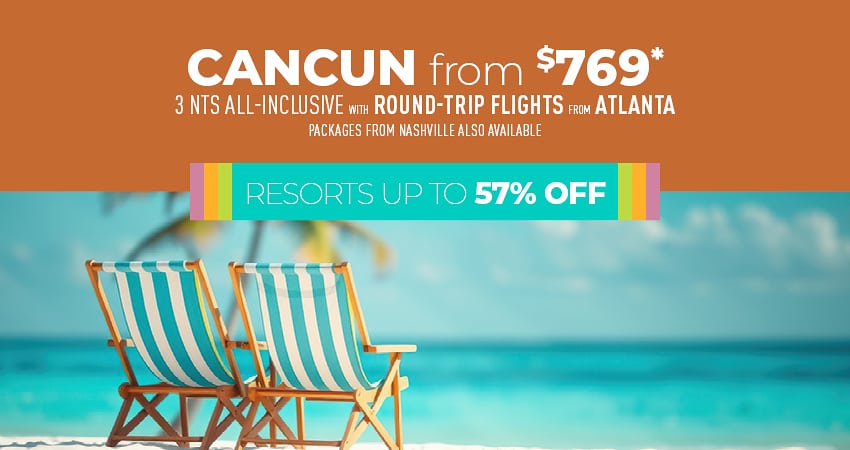 Atlanta or Charlotte to Cancun Deals