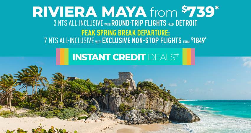 Detroit to Riviera Maya Deals