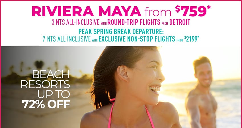 Detroit to Riviera Maya Deals
