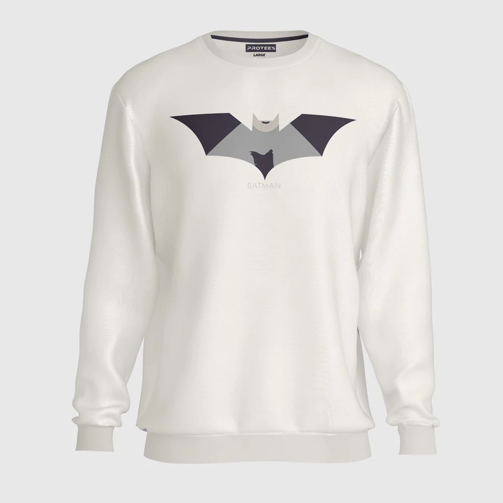 WHITE BATMAN SWEATSHIRT