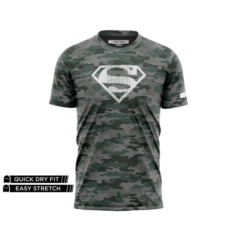 DIGITAL DRY-FIT TEE - CAMO WHITE SUPERMAN DG01024AO URG102