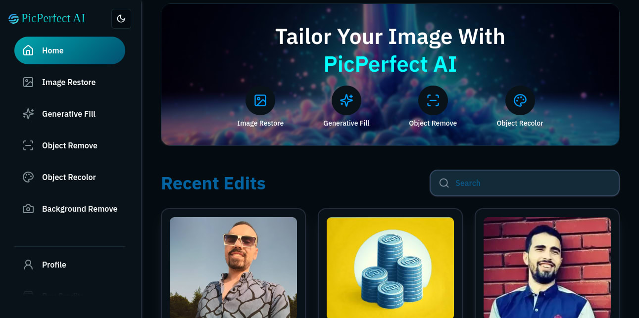 PicPerfect AI Home Page