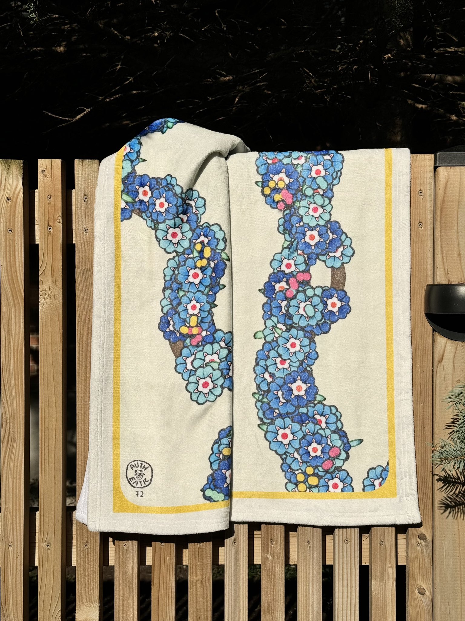 Blossom custom towel detail