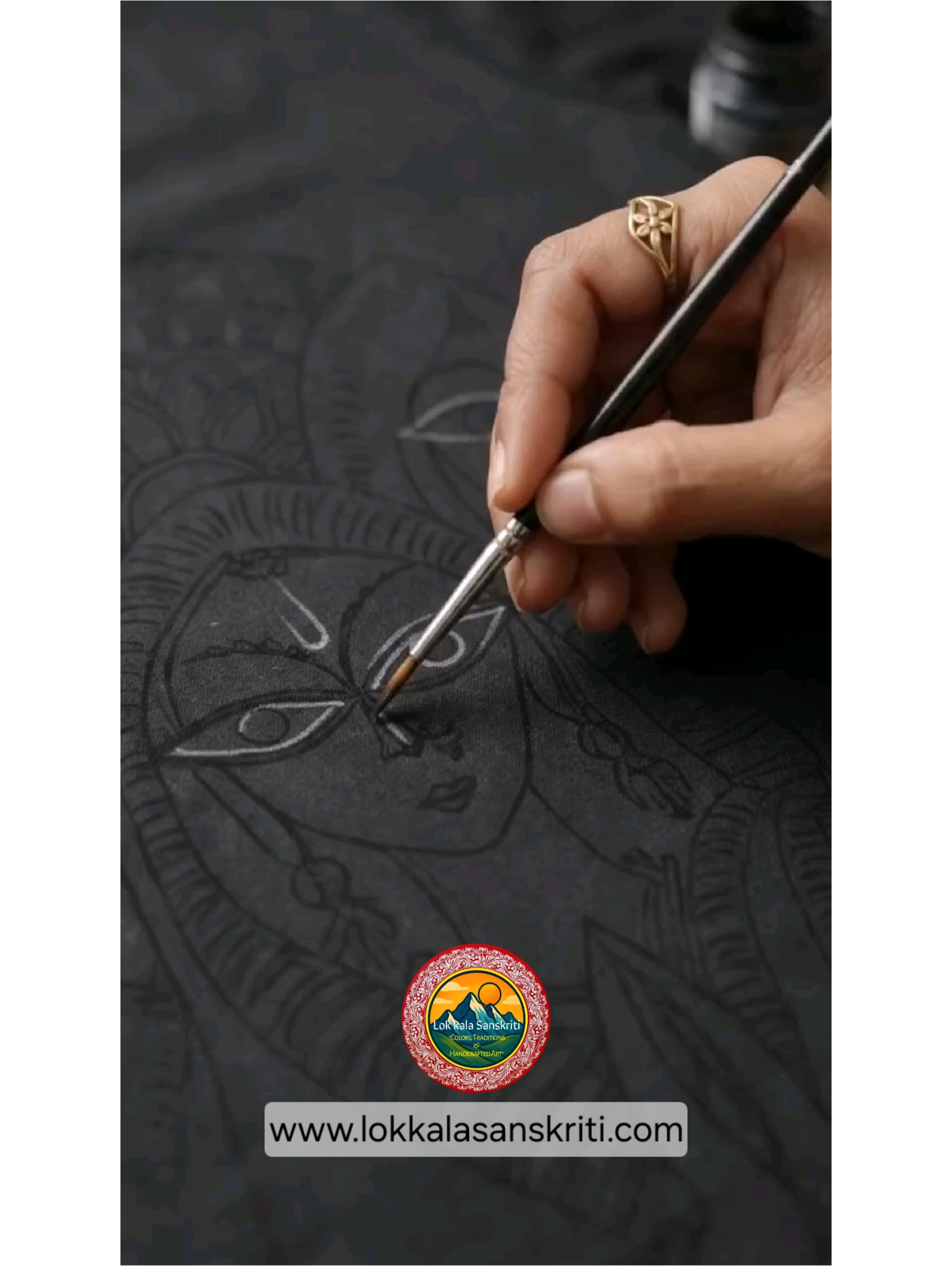 “Kalighat Folk Art Hand-Painted Kurti” thumbnail 3