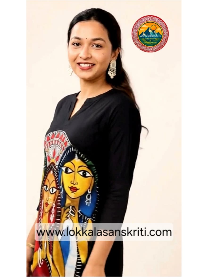 “Kalighat Folk Art Hand-Painted Kurti” thumbnail 5