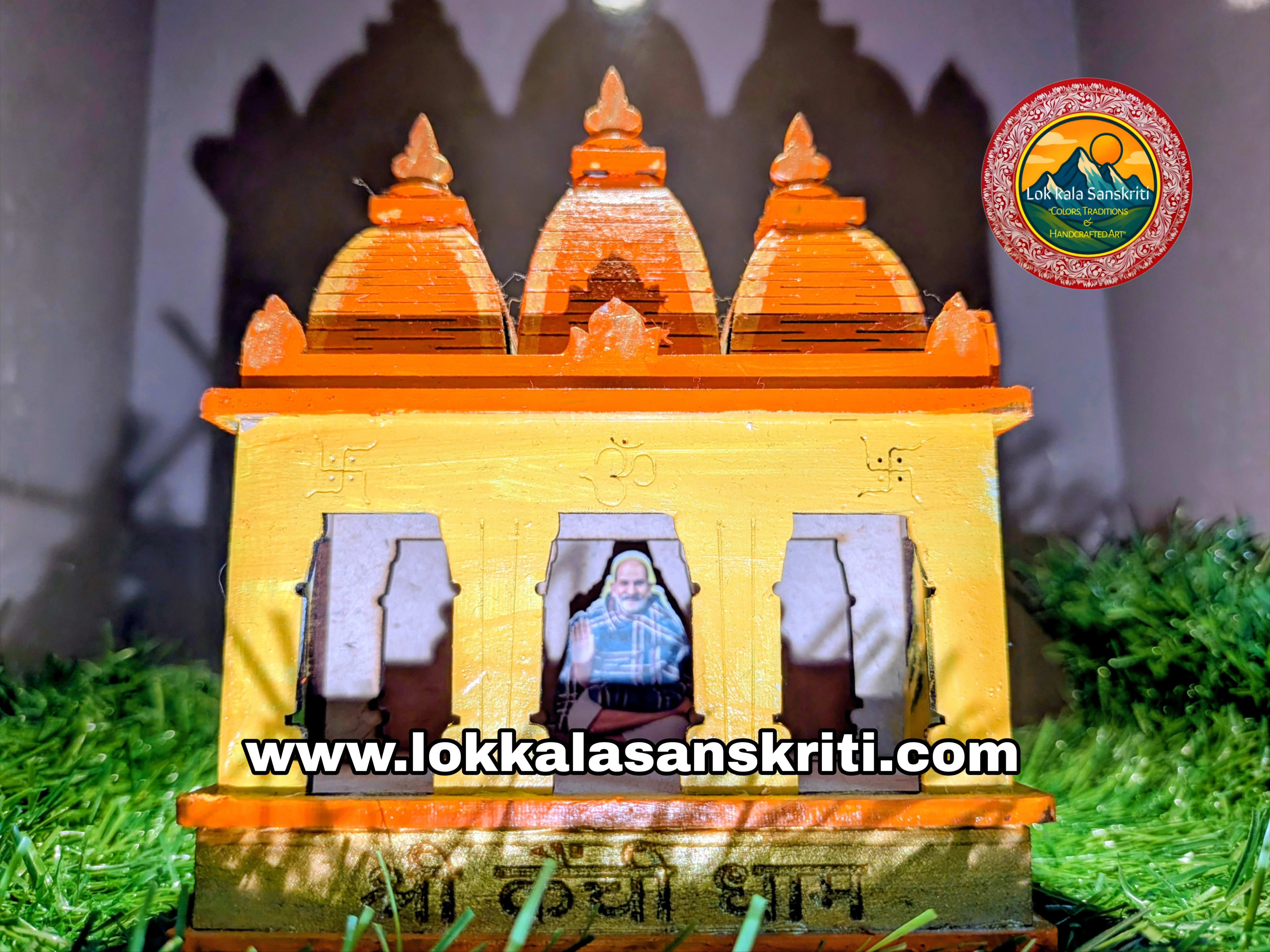 Kainchi Dham Temple – Handmade Wooden Miniature thumbnail 3