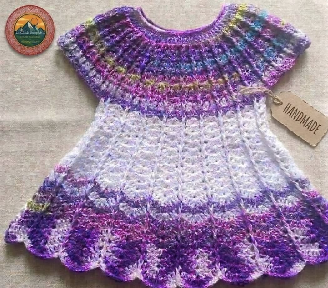 Handcrafted Crochet Baby Dress – 100% Premium Yarn