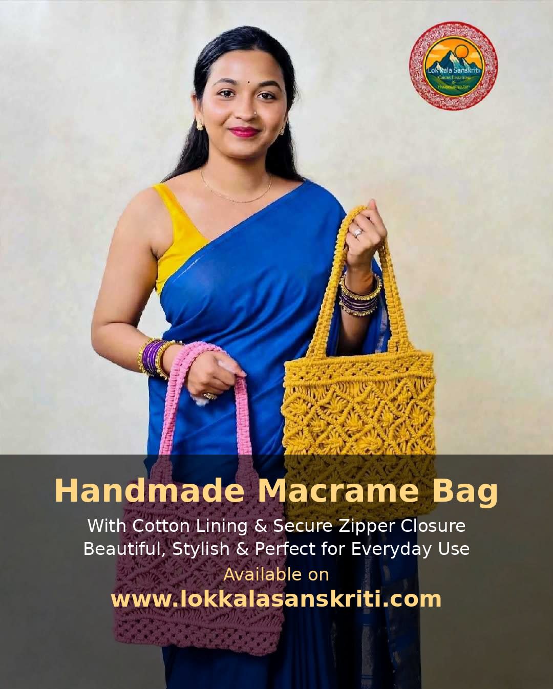 Handmade Macramé Bag thumbnail 2