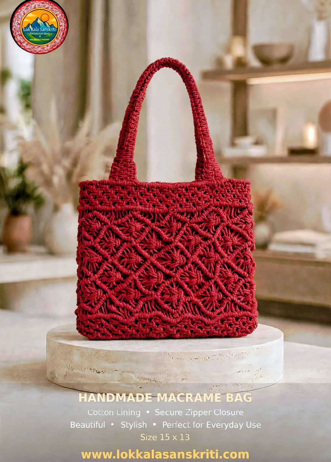 Handmade Macramé Bag thumbnail 2