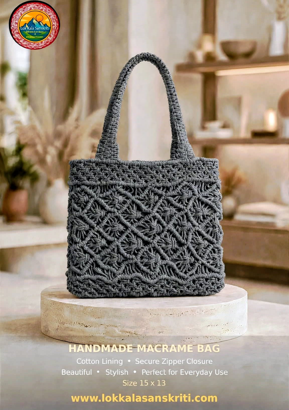 Handmade Macramé Bag thumbnail 3