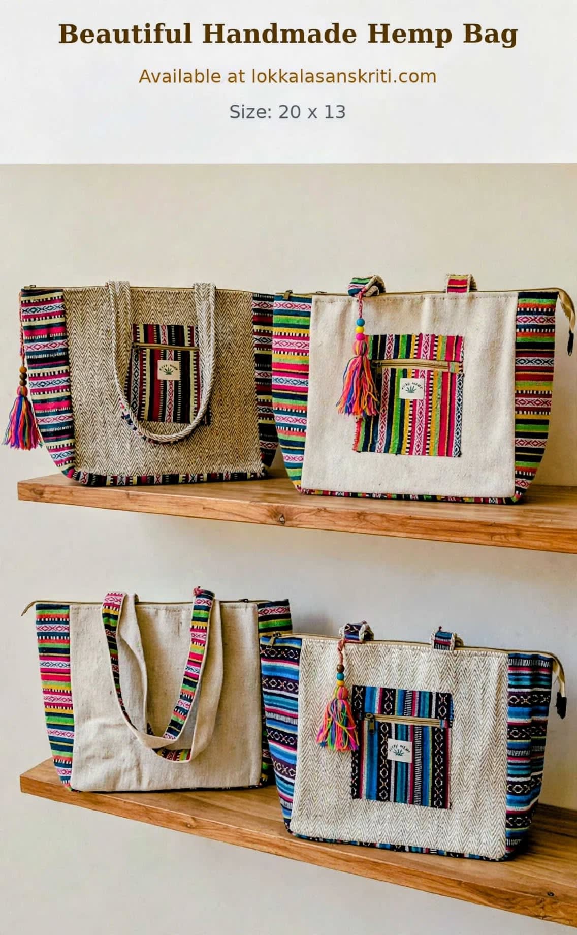 Handmade Hemp Bag thumbnail 3