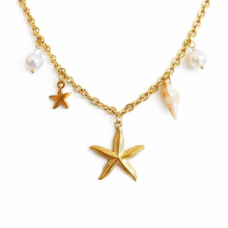 Collar Estrella de Mar Dorada
