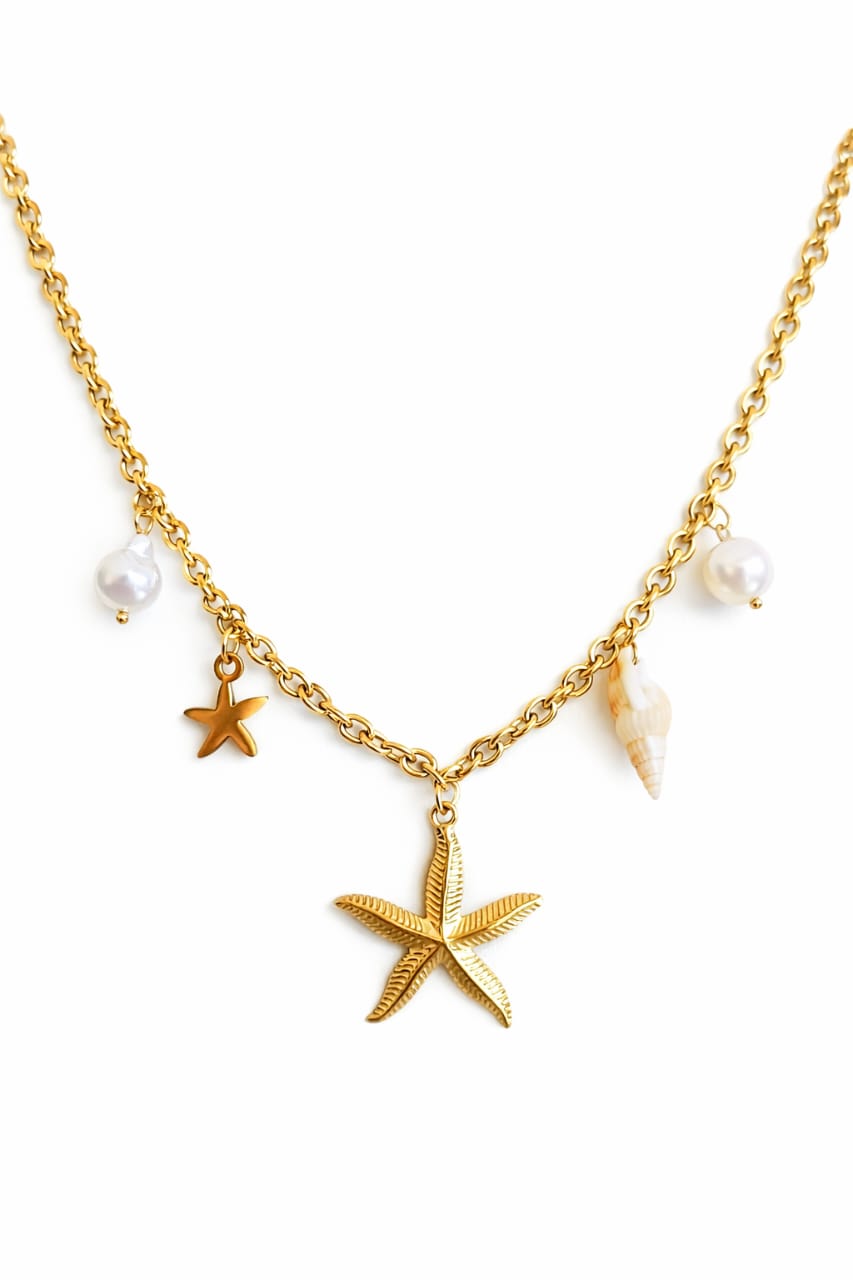 Collar Estrella de Mar Dorada