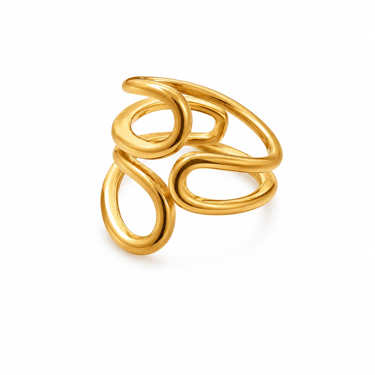 Anillo Flujo Dorado