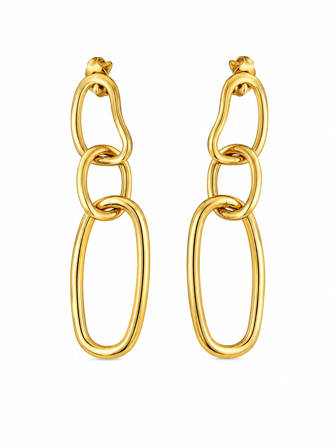 Aretes Eslabón Dorado