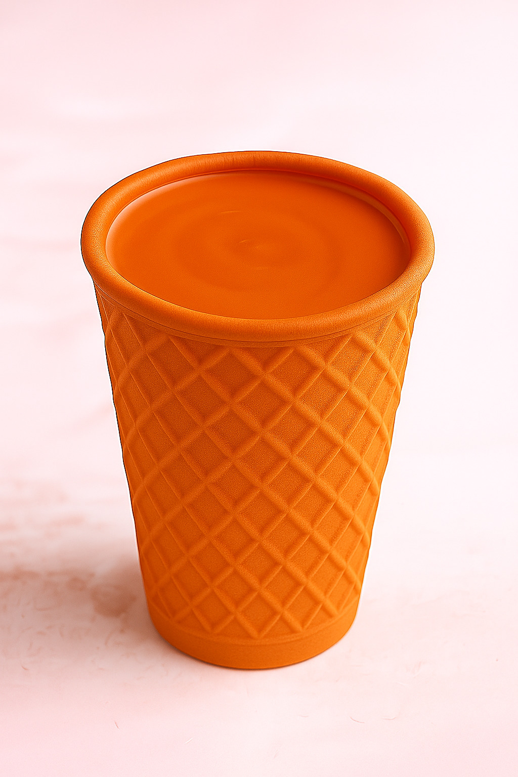 Orange Waffle Cup – Zesty Citrus Edible Coffee Cup