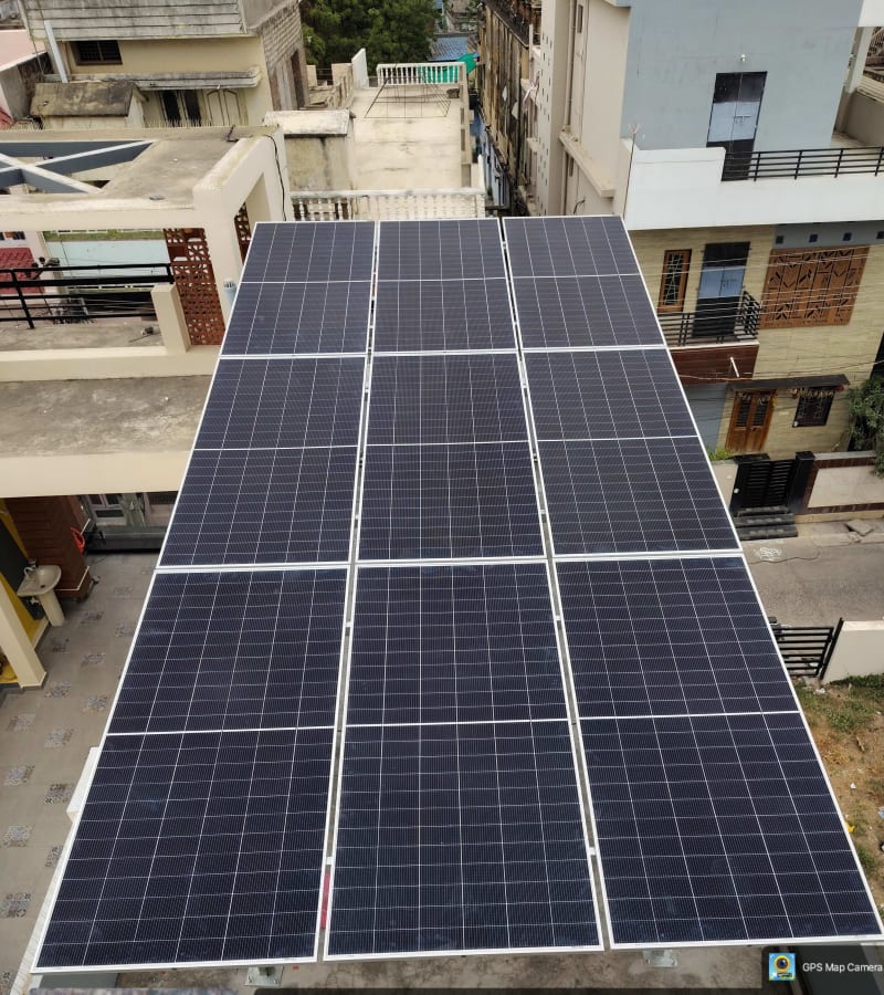 Kovvuru Garage Proddatur 5KW solar installation