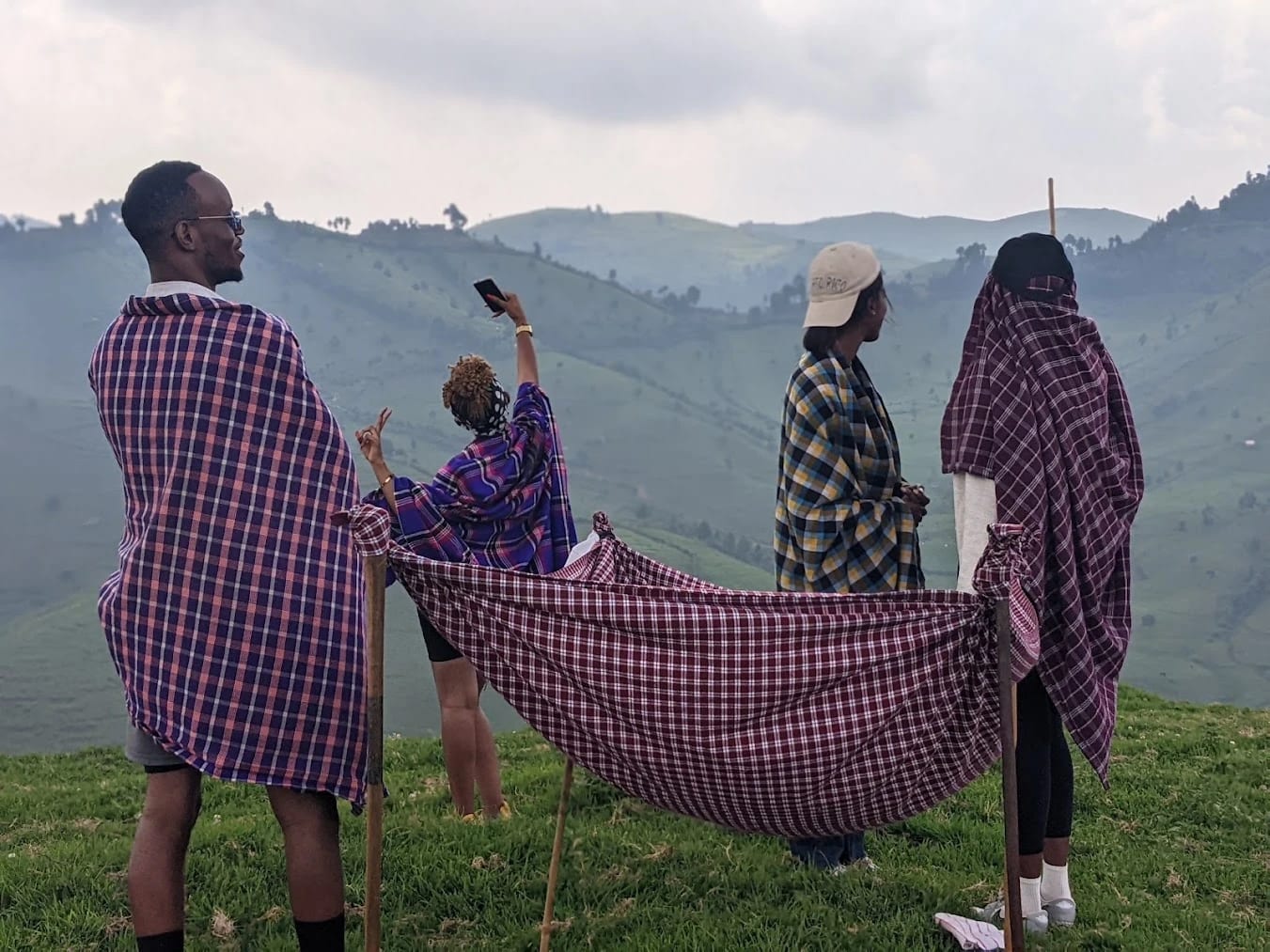 Guests enjoying the landscape of Rwanda safely in Bigogwe