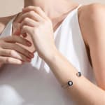 Moonglow Jewelry Bracelets Lunar Dyad Cuff Bracelet in Stainless Steel
