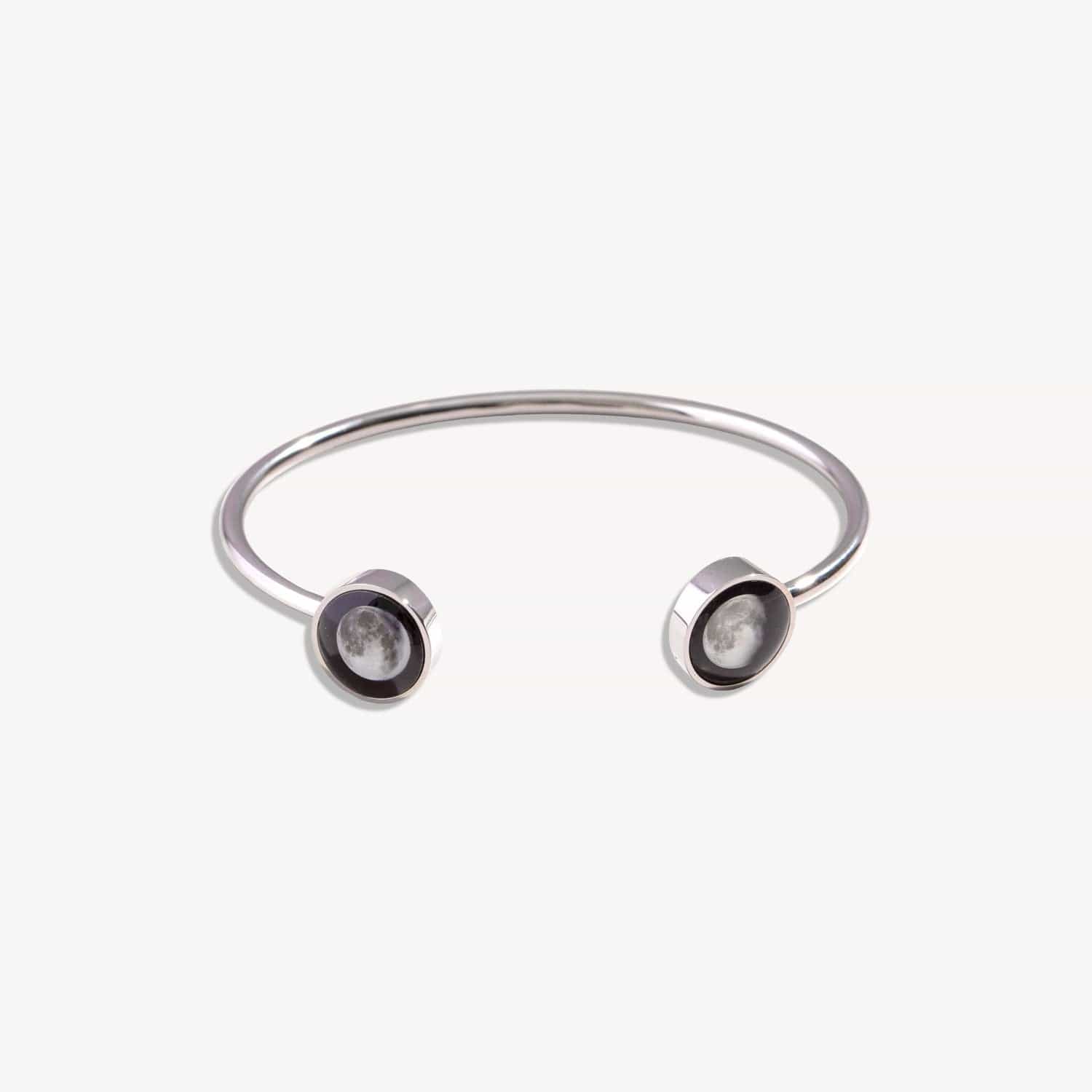 Moonglow Jewelry Bracelets Lunar Dyad Cuff Bracelet in Stainless Steel