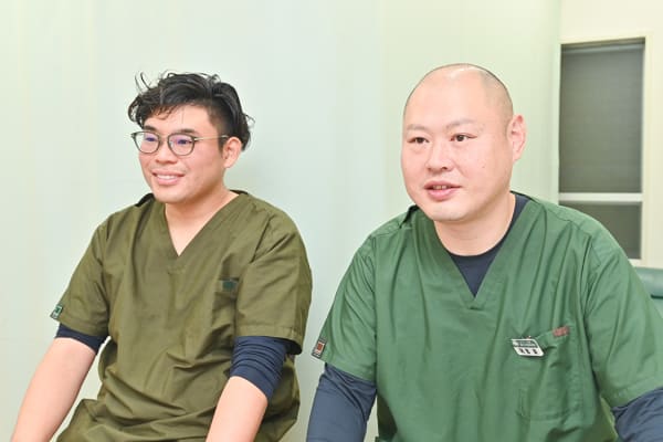 岩井 勇樹 鍼灸師／阿部 新 柔道整復師・鍼灸師