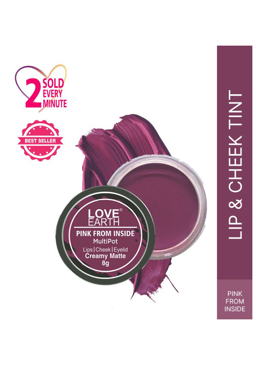 LOVE EARTH Lip & Cheek Tint- 8 g - Pink