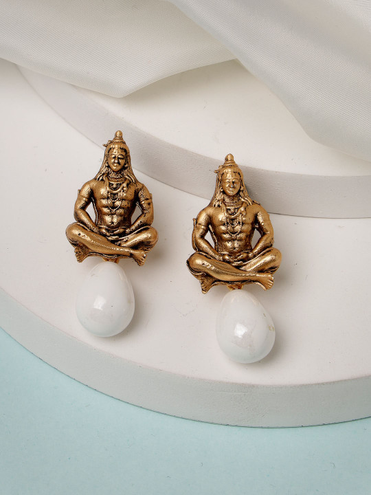 ADIVA Gold-Plated Drop Earrings