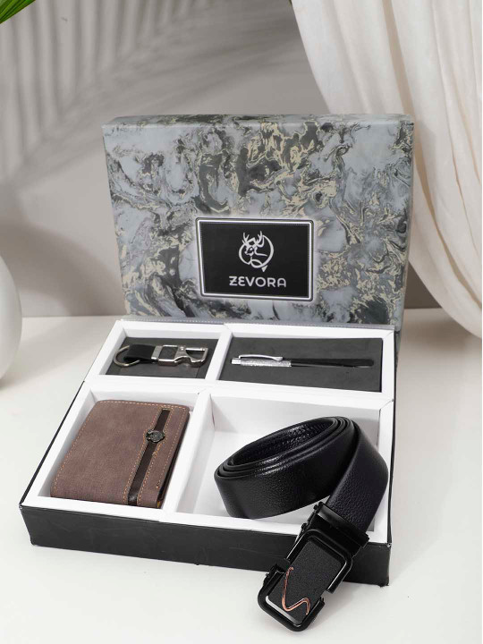 ZEVORA Men Leather Accessory Gift Set