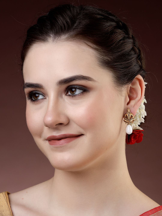 ADIVA Gold-Plated Drop Earrings