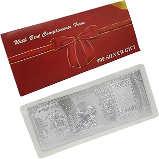 999 Silver ?500 Note Gift | Pure Silver Souvenir Note | Elegant Red Gift Box | Perfect for Wedding, Anniversary, Corporate & Festival Gifting | GOD IS GREAT Silver Gift Item |