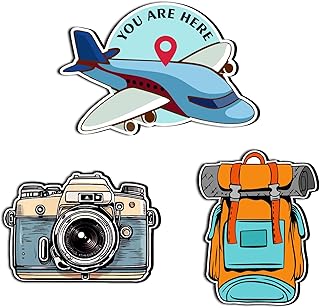 Giftplease Travel Lover Collection Fridge Magnets- Set of 3 | Travel Souvenir | Refrigerator Magnet | Gifts | Decorative Items for Kitchen Fridge Magnets Set | Multicolor (FM_02)