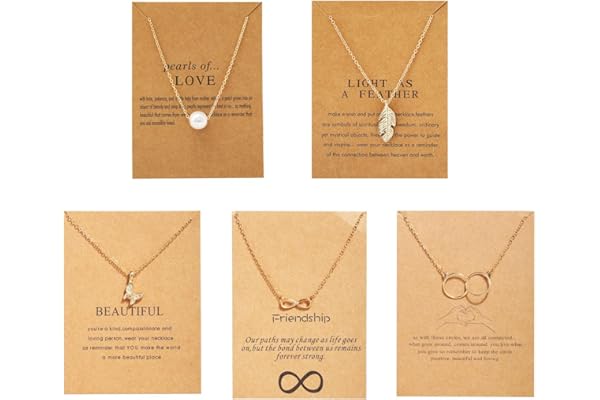 Shining Diva Fashion 5 Pcs Combo Latest Stylish Infinity Butterfly Pearl Necklace Jewellery Set for Women Pendant Necklace Gifts for Girls (15911np)