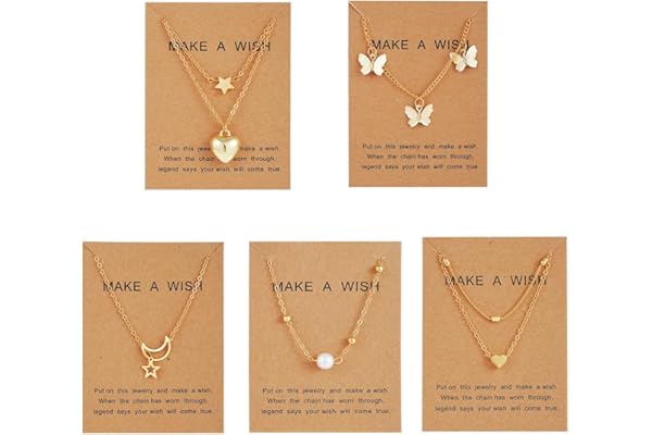 Shining Diva Fashion 5 Pcs Latest Stylish Heart Butterfly Pearl Necklace Jewellery Set for Women Pendant Necklace Gifts for Girls (16476np)