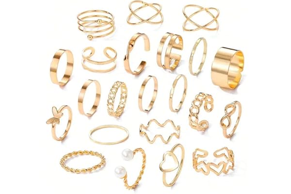 YouBella Fashion Jewellery Celebrity Inspired Combo of Latest Stylish Stackable Kunckle Rings Set for Women and Girls