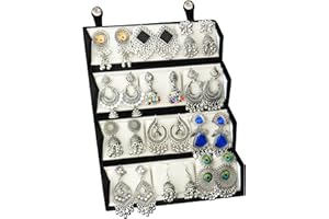 The Wallet Store Ishq-E-Jhumka Oxidized Designer Earrings Set of 12 With Folding Jewelry Box | Minimalist & Traditional Jhumka Set for Womens & Girls