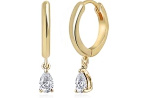 MINUTIAE Solitare Diamond Dangling Clip On Austrian Zirconium Earring For Women And Girls