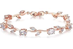 Shining Diva Fashion Trendy Stylish 18k Rose Gold Floral Tulip Bangle Bracelet for Women & Girls