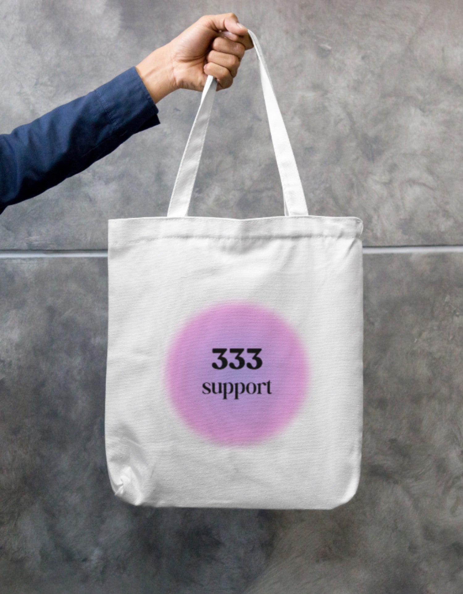 '333 Support' Tote Bag Zipper