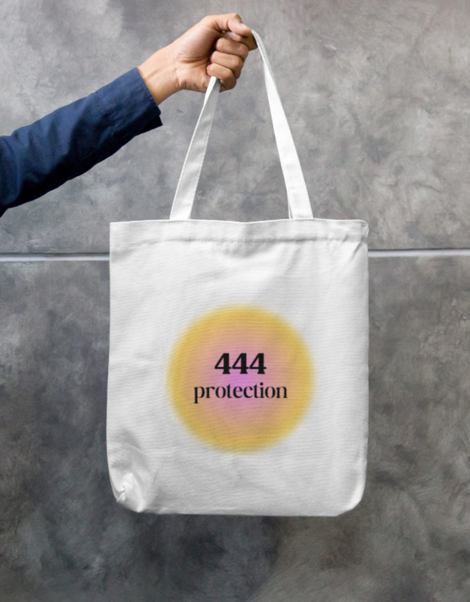 '444 Protection' Tote Bag Zipper