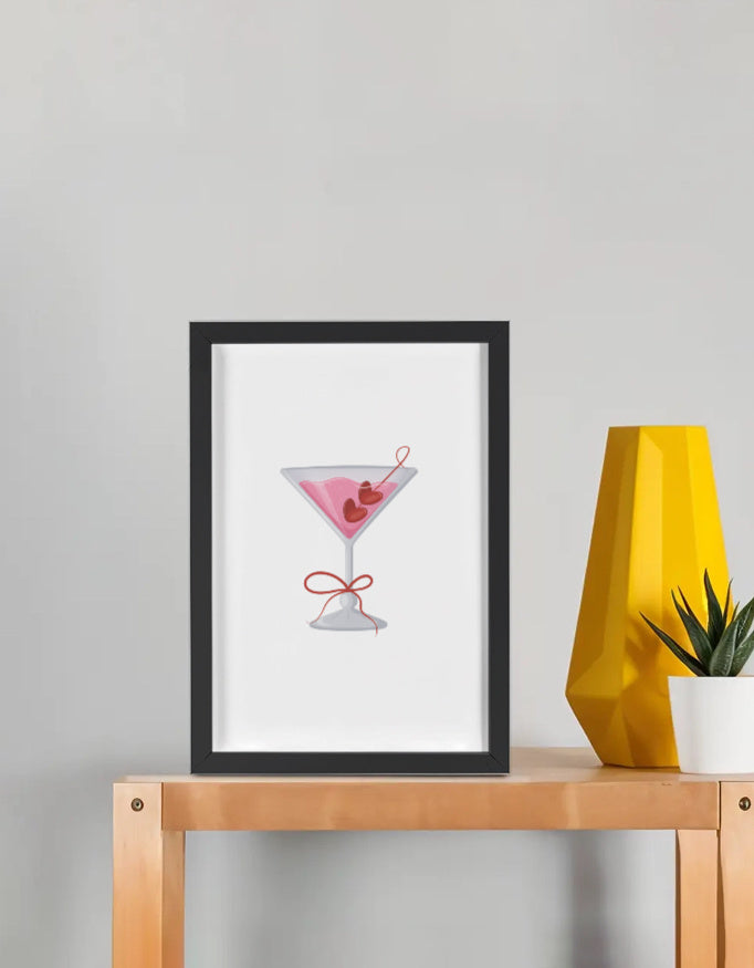 Cupid's Cocktail Framed Poster