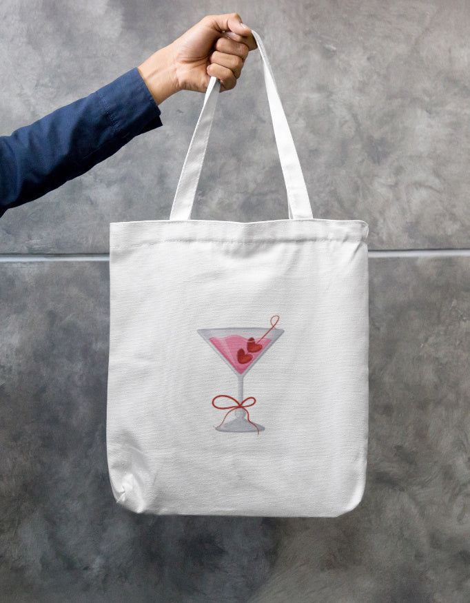 Cupid's Cocktail Tote Bag Zipper