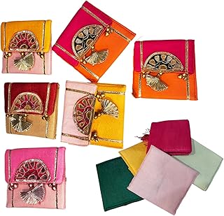 Brown Leaf Small Ginni Coin Purse Pouches Wallet for Wedding Party haldi Mehndi Ceremony Diwali Return Gifting Pouches (5)