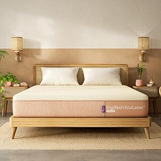 Wakefit Natural EcoLatex Classic Mattress | 10 Years Warranty | Mattress King Bed, ErgoTech Latex Mattress, 8-Inch Bed Mattress, King Size (78x72x8 Inches, Firm, 7-Zone)